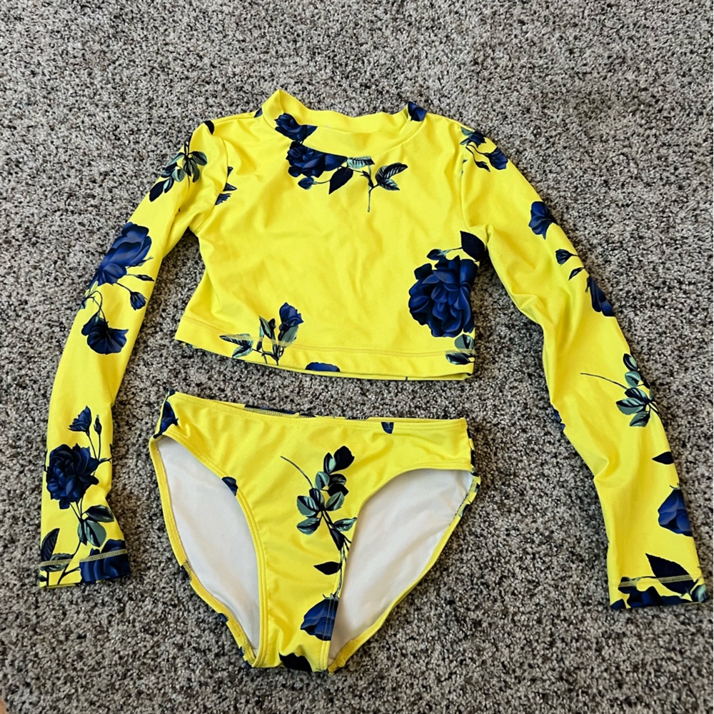Yellow and Blue swimsuit